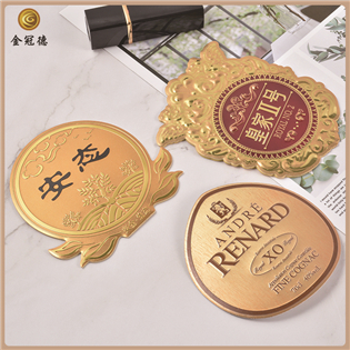 酒瓶金屬標貼，酒盒包裝標牌銘牌。